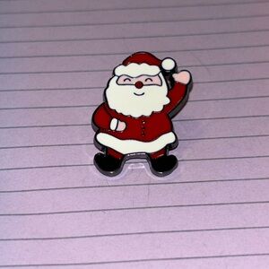 Festive Waving Santa Claus Christmas Holiday Enamel Pin for Ugly Sweaters